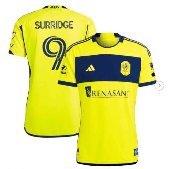 Mens Nashville SC Sam Surridge adidas Yellow 2024 The 615 Kit Authentic Player Jersey